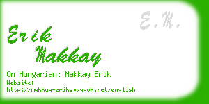 erik makkay business card